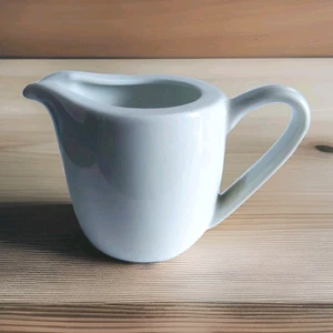 Crate & Barrel Single Serve Creamer White Porcelain binH - Picture 1 of 8
