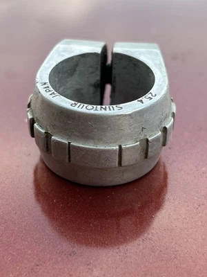 Abrazadera de cuello de tija de sillín flecha rota Suntour de colección 25,4 BMX de la vieja escuela plateada Foto 1 de 4