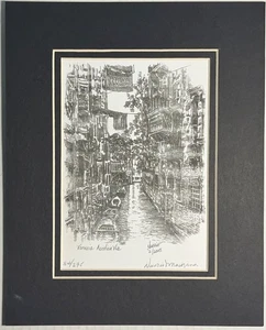 Nunzio Marrano Signed Limited Edition Print Venice Canal Scene Matted 2005 - Picture 1 of 4