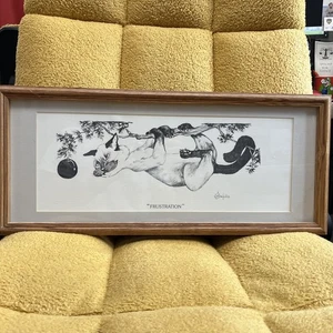 C. Holly Merrifield, Siamese Cat Art Print “FRUSTRATION” Framed. 18" X 8 1/2" - Bild 1 von 5