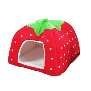  Cotton Sponge Puppy Cat Dog House Dome Tent Classic Cloth-Wrapper Shape - Picture 1 of 5