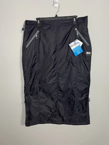 NWT SKHOOP Original Snow Midi Skirt Black Insulated Zipper Winter Ski Women's XL - Picture 1 of 7