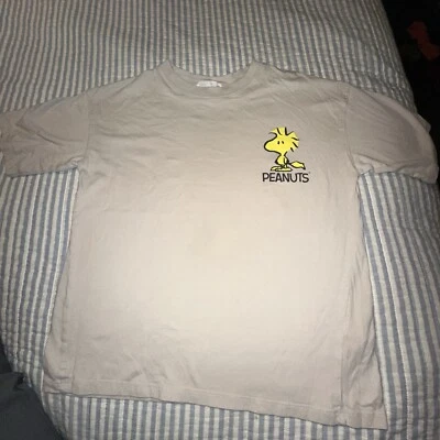 ZARA PEANUTS T-shirt Sz 9 SNOOPY  woodstock BROWN TAN - Изображение 1 из 4