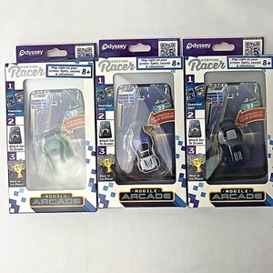Odyssey Mobile Arcade Virtual Racers set 3- Blue/White, Green, Purple NIB - Bild 1 von 6