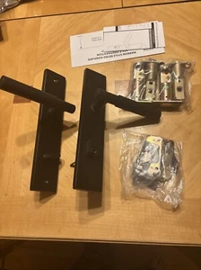 Emtek Stretto Modern Rechteck Sion Einzylinder 1,125" Schloss mit Drehstück - Bild 1 von 3