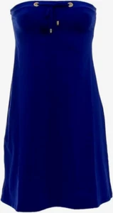Huit 8 of Paris Blue Dress UK 12 Strapless Summer Beach Cover Up beachwear women - Picture 1 of 3