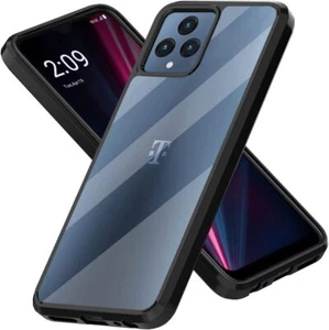 T-Mobile Revvl 6 / Revvl 6 Pro - Premium Hard Rubber Clear Case Cover - Picture 1 of 21