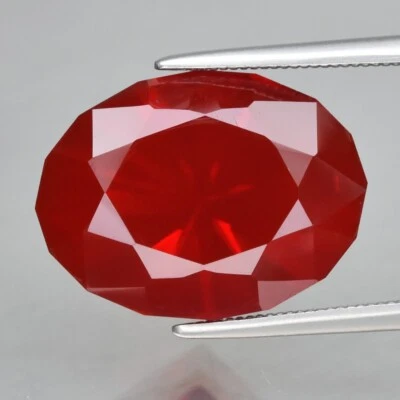 ¡Grande! Ópalo de fuego rojo anaranjado natural corte personalizado 8,34 quilates 16,5 x 12,3 mm VS piedra preciosa Foto 1 de 4