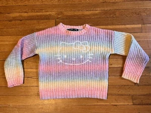 Hello Kitty Sweater Youth 13/14 Rainbow Multicolor - Picture 1 of 12