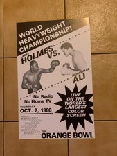 Original 1980 Larry Holmes Vs. Muhammad Ali Vintage Boxing Poster Mint Condirion