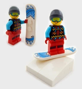 NEW LEGO SNOWBOARDER MINIFIG LOT city town sports slope winter sports snowboard - Picture 1 of 1