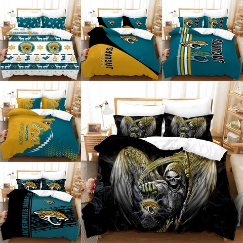 Jacksonville Jaguars Pillowcase Duvet Cover Comforter/Quilt Cover Bedding Set Cover