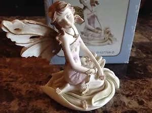 Statuina fata 5" nuova con scatola - abito viola - Foto 1 di 6