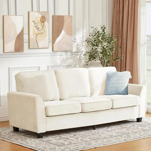 83" Oversized Chenille Sofa 3-Seater Cloud Couch w/ Washable Covers, Deep Seat  - Picture 1 of 15