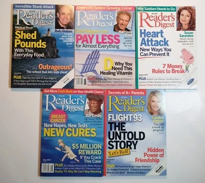 Readers Digest 2002-03 Susan Sarandon, Harrison Ford, Candice Bergen Lot Of 5 - Image 1 of 4