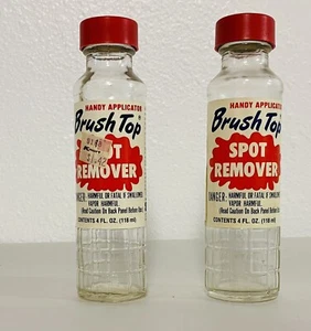 Vintage RARE Lot Of 2 BRUSH TOP SPOT REMOVER BOTTLE WITH PAPER LABEL ... SCOT - Picture 1 of 3