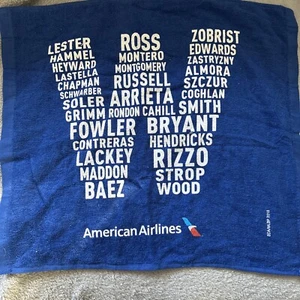 American Airline Chicago Cubs W Win blue players' names Rally Towel 2016 Wrigley - Picture 1 of 5