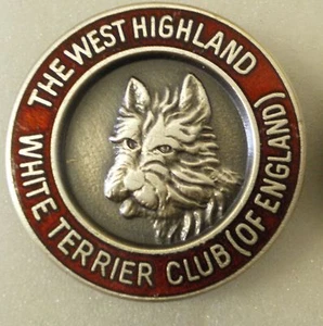 WEST HIGHLAND WHITE TERRIER CLUB Emaille Pin Anstecker HUNDE - Bild 1 von 1