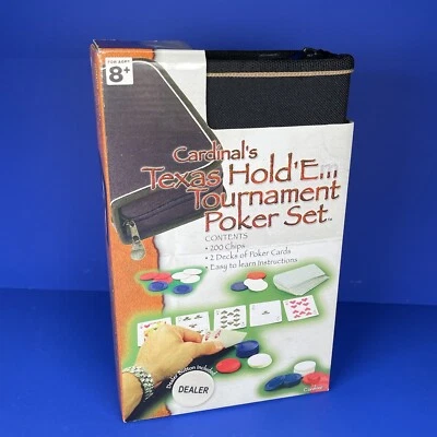 NIP Cardinal's TEXAS HOLD'EM TOURNAMENT POKER SET w/Travel Case - Image 1 of 4