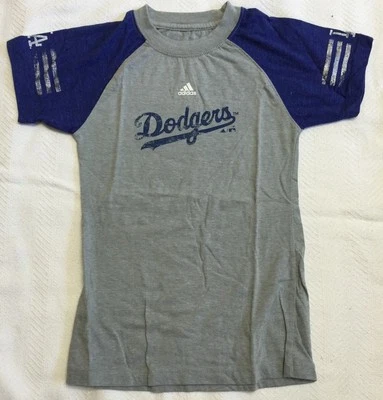 Girls Grey And Blue Dodgers T-shirt Sz M (10-12) NWOT - Image 1 of 4