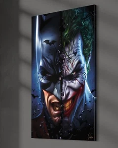 Joker Leinwandbild Batman Farbig Dekoration Kunst Stil Pop-Art Two Faces - Picture 1 of 3