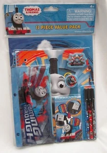 Thomas Train 11pc Stationary Set Character Pencil,Pen,Note Pad,Ruler,Eraser-New! - Picture 1 of 2