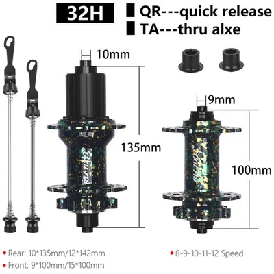 MTB Bicycle Disc Brake Front Rear Hub Mountain Bike 6 Claws 3 Teeth Hub 32-Hole  - Image 1 of 4