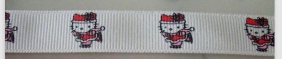 Hello Kitty grosgrain ribbon  5/8" total 4 yards Hair bow Gift Scrapbook - Image 1 of 1