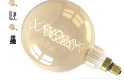 Calex 4W LED Double Filament Mega Globe G200 (Gold Finish) 2100K. BR6 - Image 1 of 3