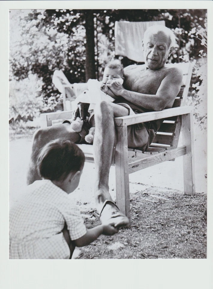 Foto retrato vintage de Pablo Picasso años 50 blanco y negro 18x13 cm estampado plateado Foto 1 de 1