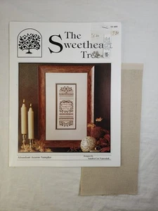 The Sweetheart Tree Abundant Acorns Sampler Chart With Oak Leaf Charm & Fabric - Picture 1 of 6