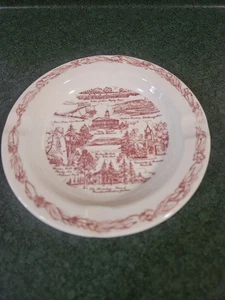 Vernon Kilns Pottery Tennessee Souvenir Ashtray Red and White - Picture 1 of 3