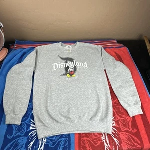 Disney Parks Women's Pullover Sweatshirt Sz Small Mickey Mouse Gray Long Sleeve - Picture 1 of 9