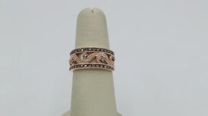 Zales.50CT Women 10KT Rose Gold Champane White Diamond Anniversary Fine Ring - Picture 1 of 10