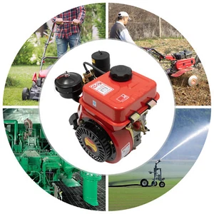 196CC 4-Stroke 3HP Diesel Engine Single Cylinder Forced Air-Cooled Diesel Engine - Picture 1 of 13