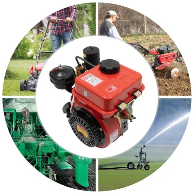 196CC 4-Stroke 3HP Diesel Engine Single Cylinder Forced Air-Cooled Diesel Engine - Image 1 of 4