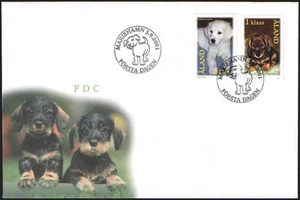 Finland Aland FDC 2001 Pets Dog Puppies Mint - Picture 1 of 1