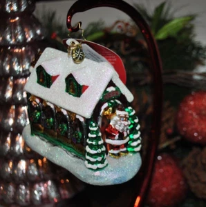 NUOVO Christopher RADKO 2024 SCUDERIE DI BABBO NATALE cervo vetro ornamento 1020999 Polonia - Foto 1 di 9
