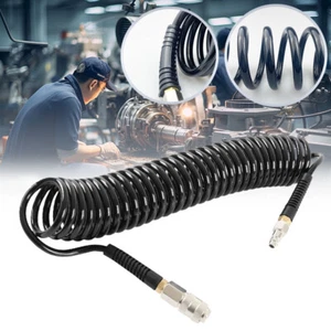 Air Compressor Tool Hose, OD8 X Id5Mm PU Spring Tube Air Pressure Hose Spiral - Picture 1 of 19