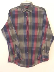 Royal Knight Regular Fit Men's Plaid Long Sleeve Dress Shirt Size M - Picture 1 of 4