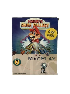 Mario's Game Gallery MacPlay CD-ROM Version for Apple Macintosh ~ 1994 Big Box - Picture 1 of 11