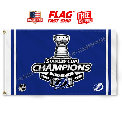 Tampa Bay Lightning Flag 3x5 ft NHL Hockey Stanley Cup Champions Banner Free shi Cover