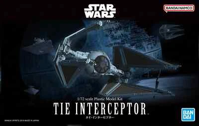 Revell 01212 Star Wars TIE Interceptor 1:72 Plastic Scale Model Bandai Original - Image 1 of 4