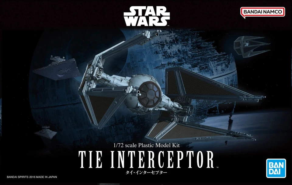 Revell 01212 Star Wars TIE Interceptor 1:72 Plastic Scale Model Bandai Original - Image 1 of 4