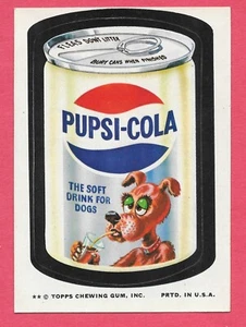 Wacky Packages 10th Series 1974 Pupsi Cola Tan Back NM - Bild 1 von 2