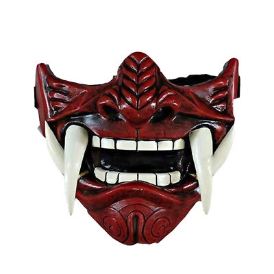 Halloween Japanese Hannya Demon Oni Samurai Noh Kabuki Prajna Mask Devil - Image 1 of 4