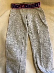 DANSKIN Girls Gray LOV Waistband Joggers SWEAT PANTS SWEATPANTS Size XS 4-5 - Picture 1 of 3