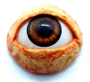 Halloween Prop Realistic Life Size Eye DOT third eye, masks, JEWELRY Brown FB01 - Picture 1 of 3