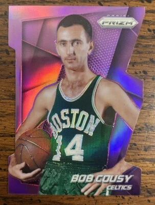 Bob Cousy 2014-15 Panini Prizm Purple Prizms Die-cut /139 - Image 1 of 2