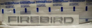 NOS OEM Pontiac Firebird Side Door "Firebird" Nameplate Emblem 1995 - 97 SILVER - Picture 1 of 5